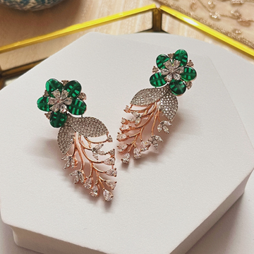 RoseGold Plated Premium Zircon Stone Drop Earrings