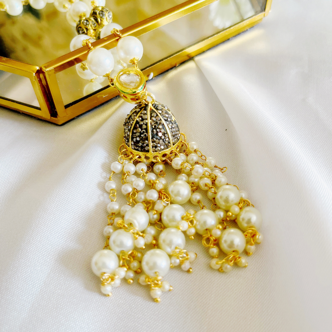 Pearl Long Necklace Set for women - Kiasha 