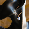 Kiasha Celebrity-Inspired Rose Gold Evil Eye Earrings - Kiasha 