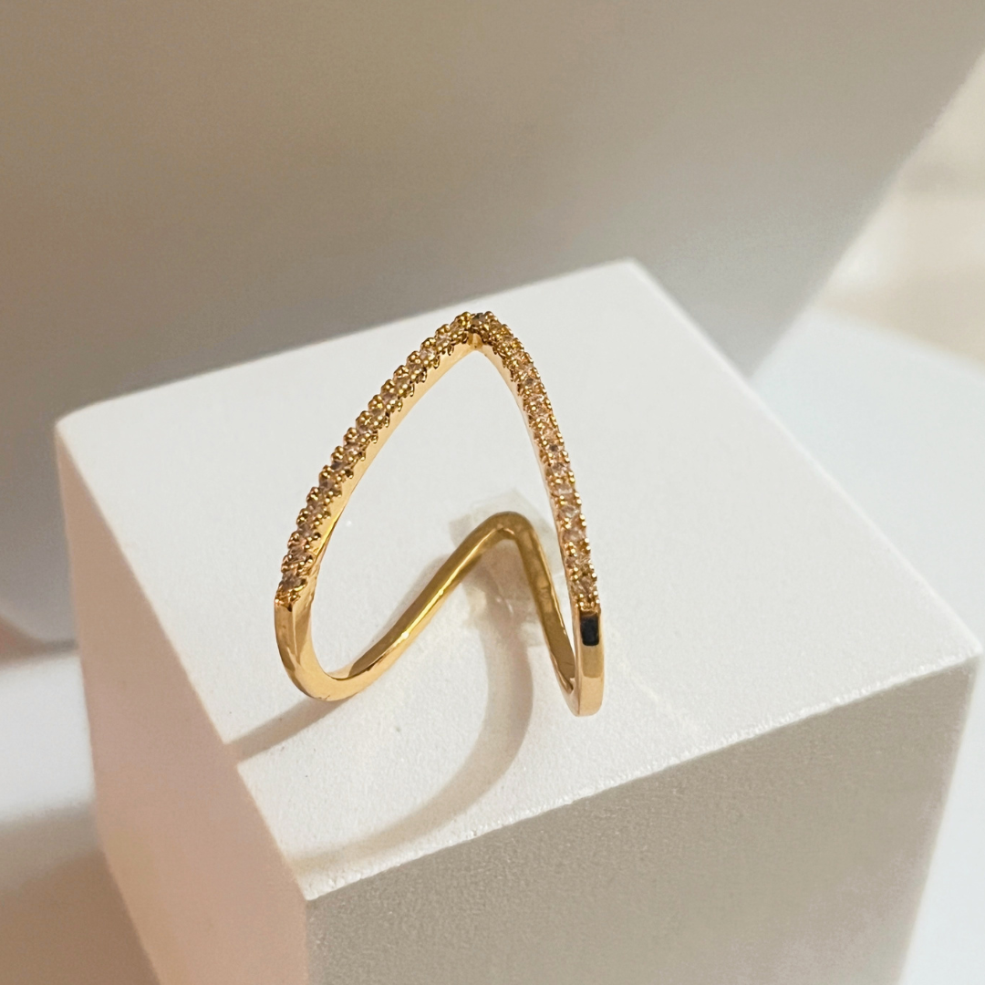 simple v shape finger ring stone| Alibaba.com