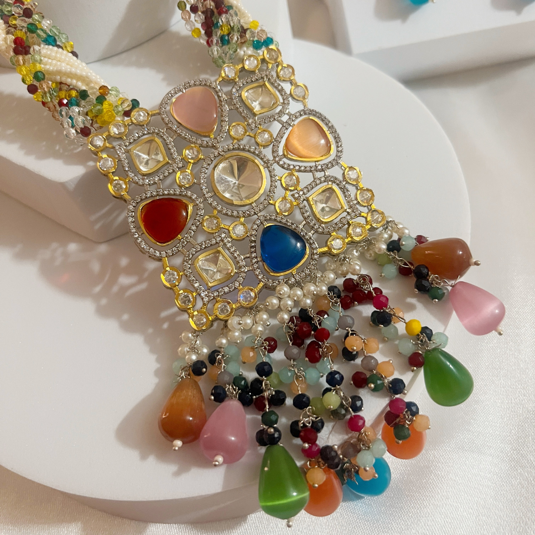 Kiasha Celebrity-Inspired Antique Necklace Set - Kiasha 