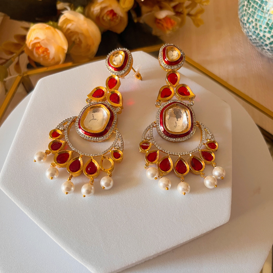 Kiasha Celebrity Inspired Glass Stone Earrings