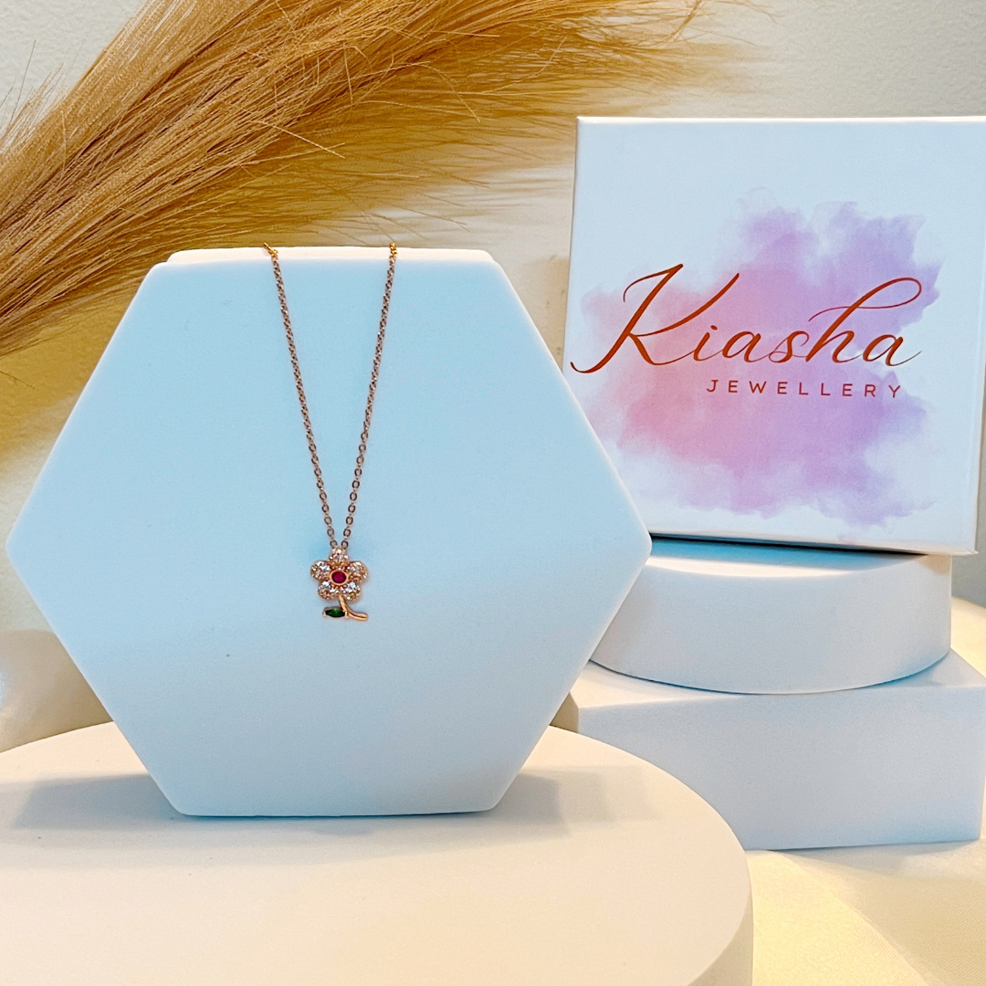 Kiasha Anti-Tarnish Pendent Necklace without Earrings(Design-4) - Kiasha 