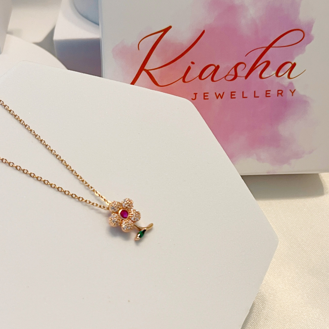 Kiasha Anti-Tarnish Pendent Necklace without Earrings(Design-4) - Kiasha 