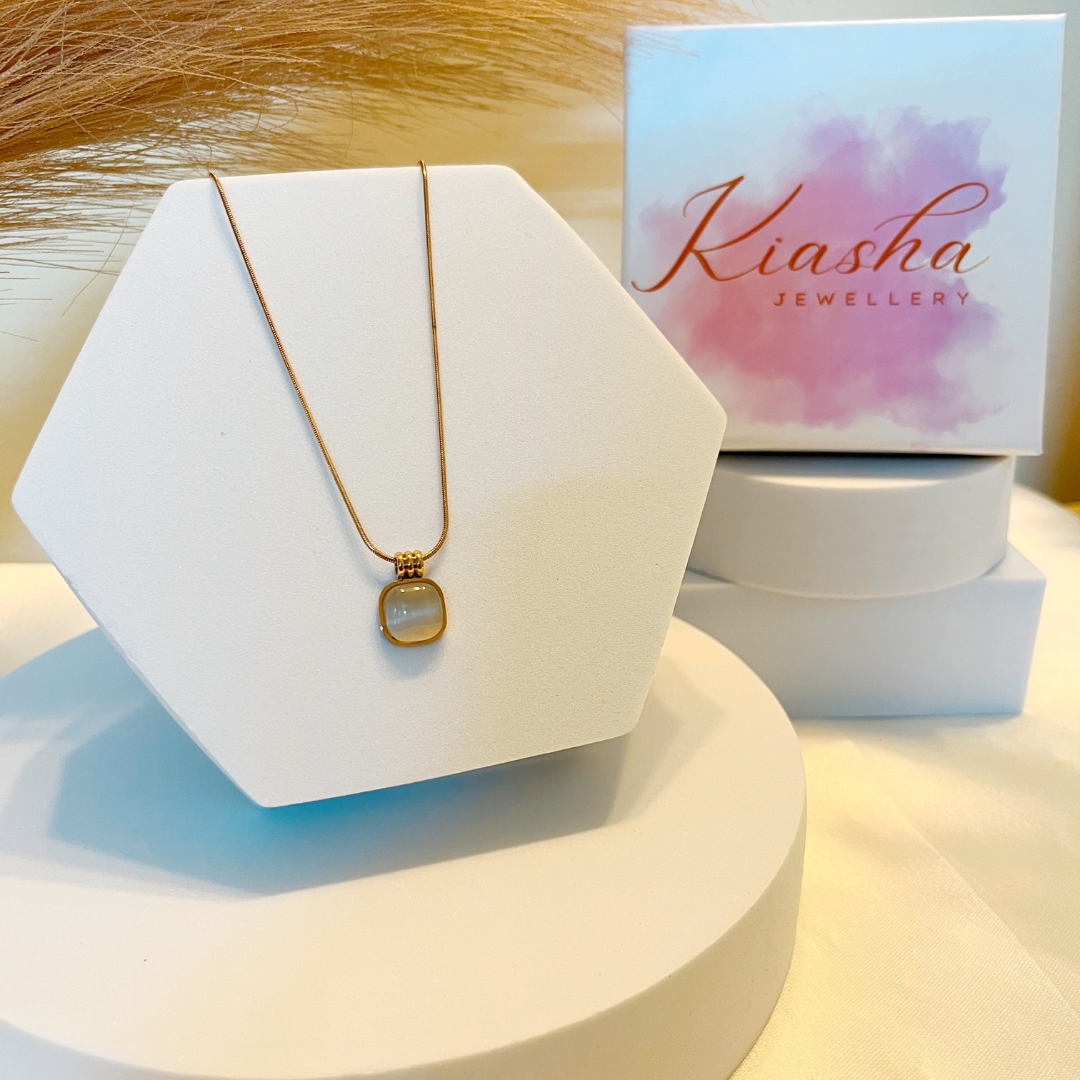 Kiasha Anti-Tarnish Pendent Necklace without Earrings - Kiasha 