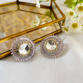 Celebrity Style Uncut Kundan Studs Earrings for Women - Kiasha 