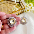 Celebrity Style Uncut Kundan Studs Earrings for Women - Kiasha 