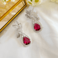 Rhodium Plated Designer Earrings for Women - Kiasha 