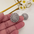 Anti tarnish Victorian Plated Cz stone Small Studs Earrings - Kiasha 