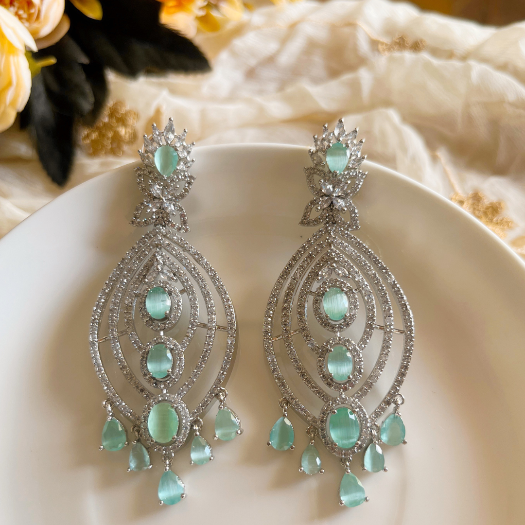 Kiasha Celebrity Inspired Cz Drop Earrings - Kiasha 