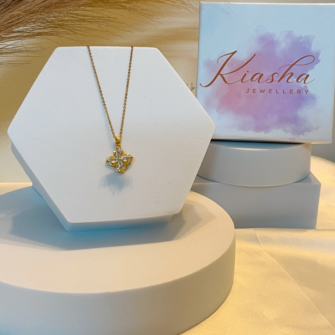 Kiasha Anti-Tarnish Revolving Pendent Necklace without Earrings(Design-8) - Kiasha 