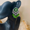 Celebrity style designer emerald antique earrings - Kiasha 