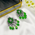 Celebrity style designer emerald antique earrings - Kiasha 