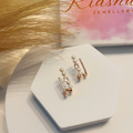 Kiasha Anti Tarnish Rose Gold CZ Earrings for Celebrity-Inspired Glamour(Design2) - Kiasha 