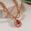 Rose Gold Plated Necklace set for Women - Kiasha 