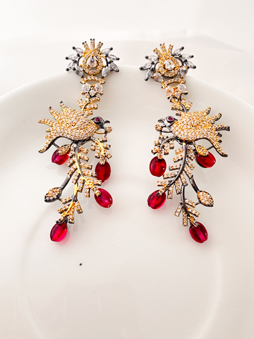 Kiasha Celebrity Inspired  Cz Drop Earrings