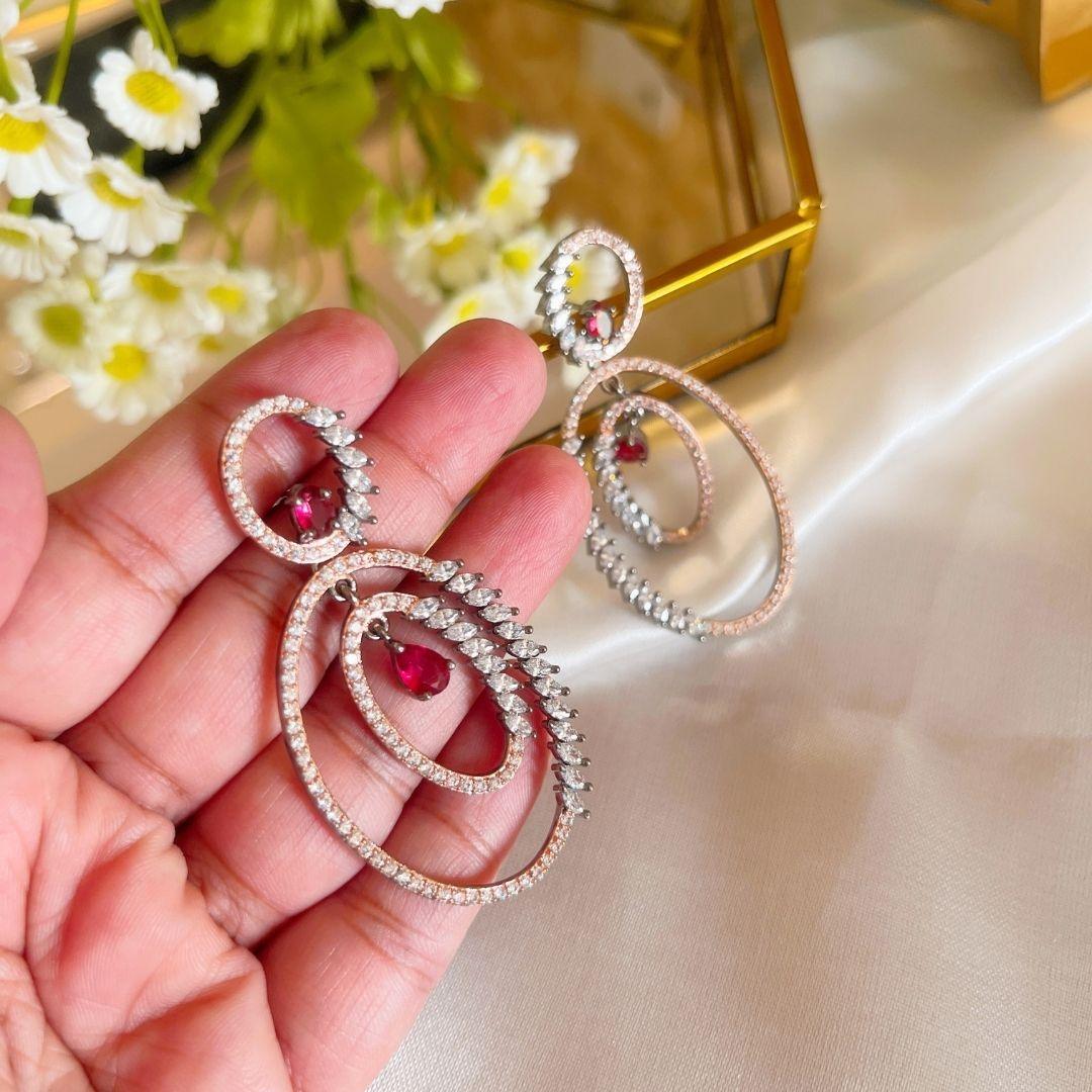 American Diamond Earrings for women - Kiasha 