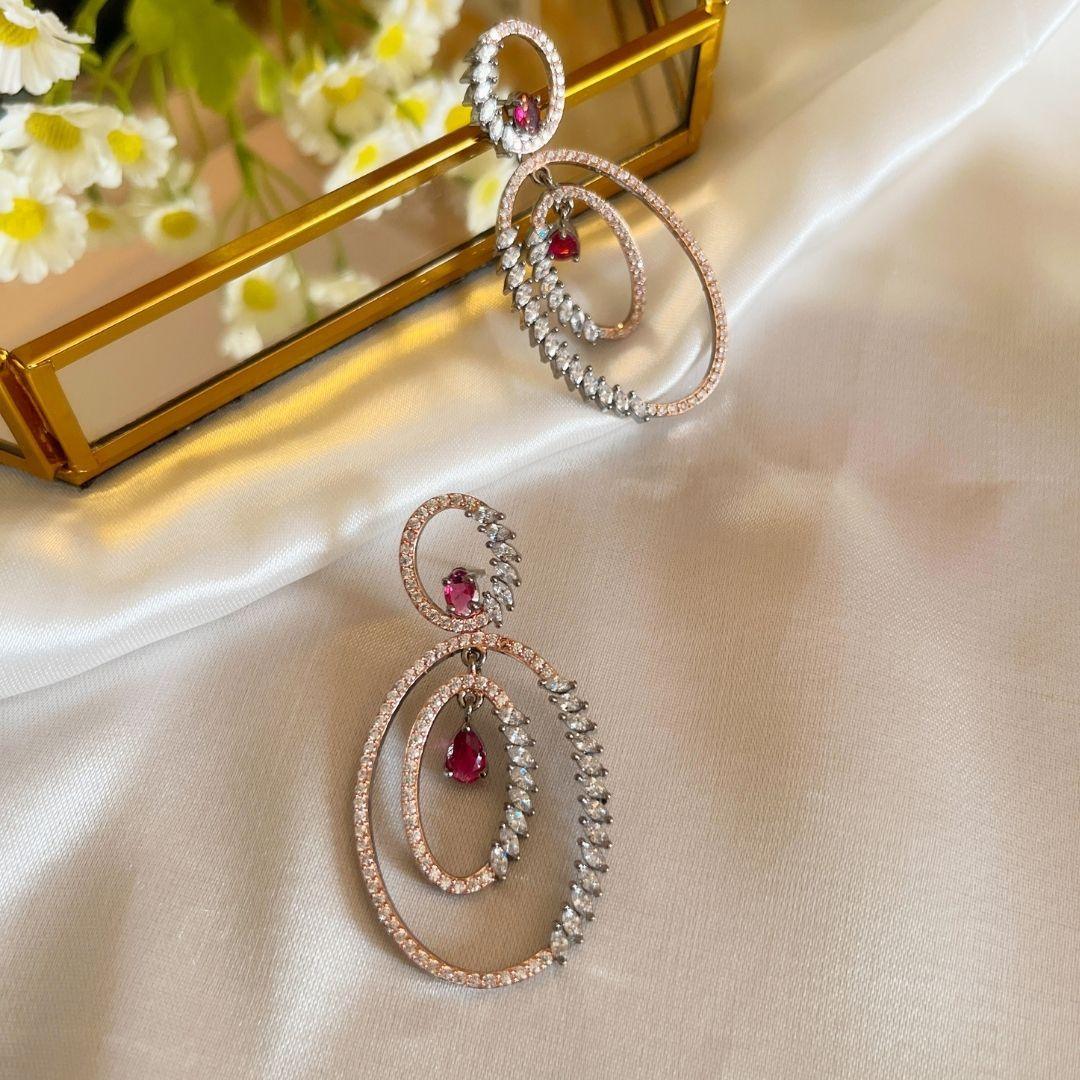 American Diamond Earrings for women - Kiasha 
