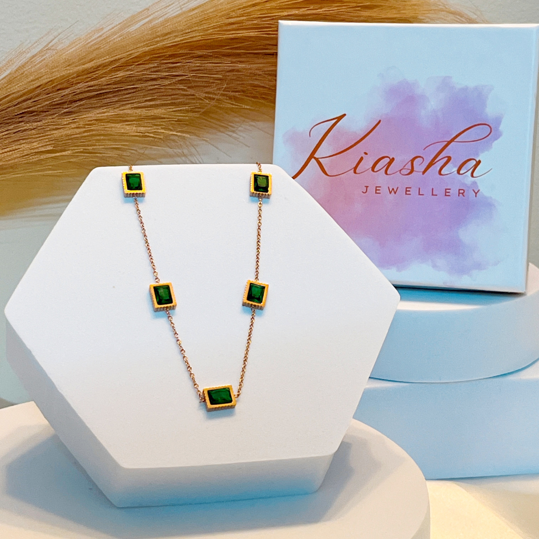 Kiasha Anti-Tarnish Pendent Necklace without Earrings(Design-2) - Kiasha 