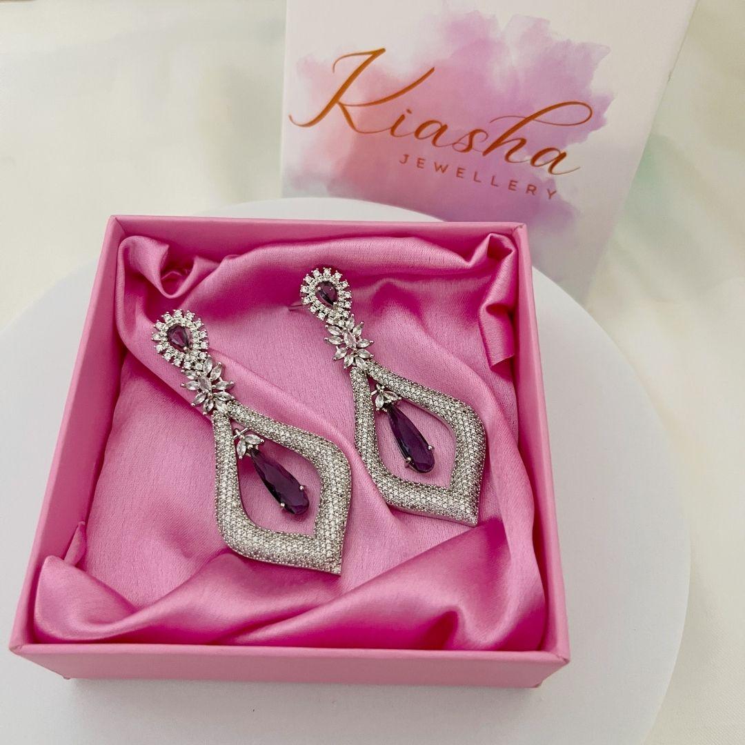Celebrity Inspired Lavender Earrings - Kiasha 