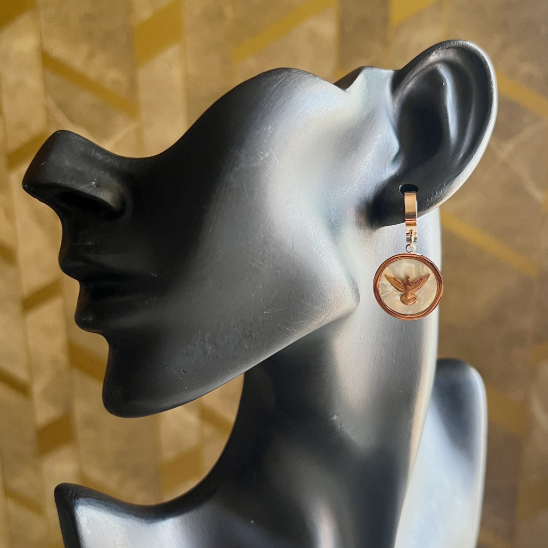 Rose Gold Minimalist Earrings Everyday Glamour - Kiasha 