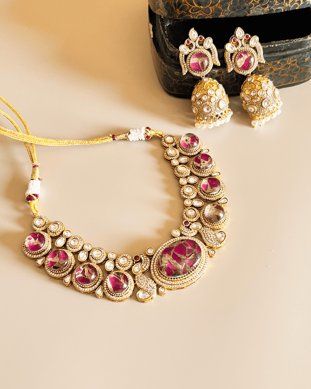 Celebrity-Inspired Handmade Marble Stone Necklace