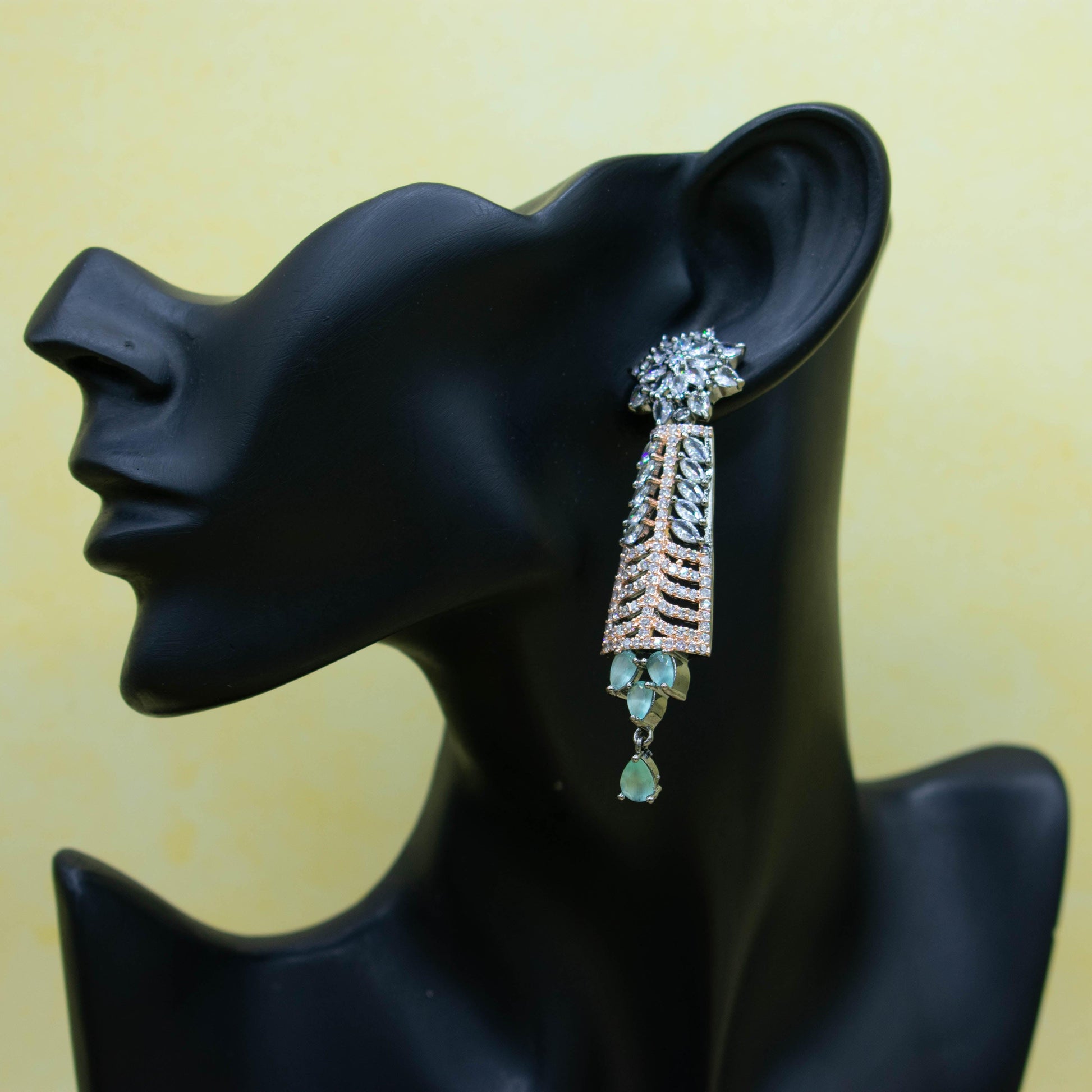 American Diamond Drop Earrings - Kiasha 