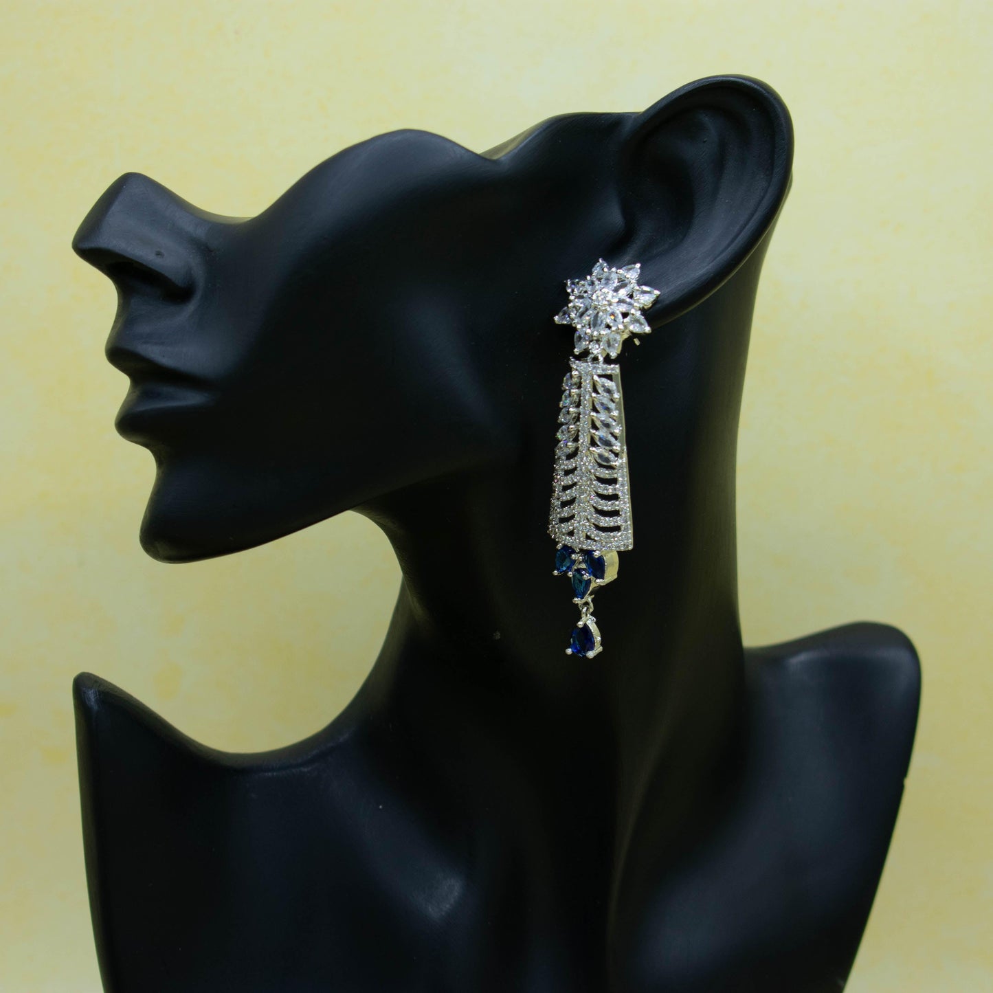 Kiasha American Diamond Drop Earrings - Kiasha 