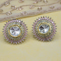 Celebrity Style Uncut Kundan Studs Earrings for Women - Kiasha 