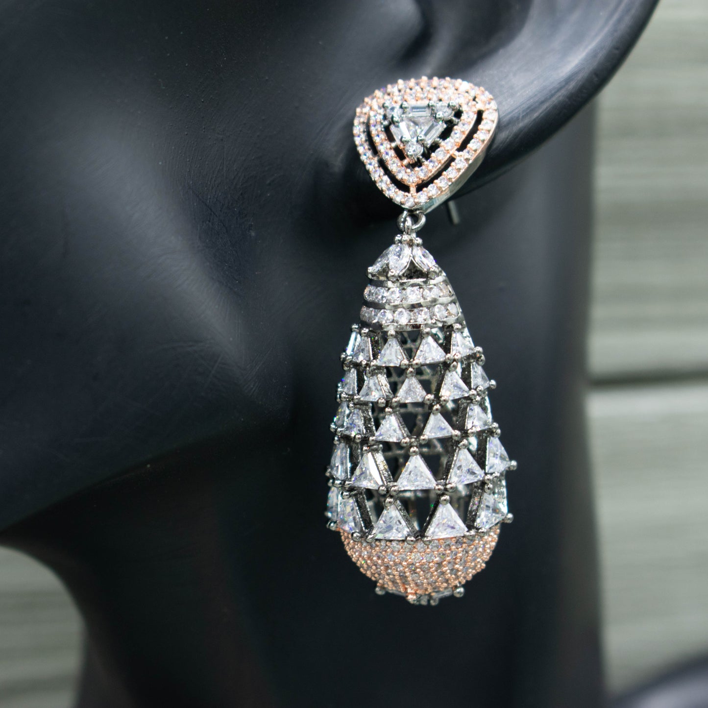 American Diamond Revolving Earrings - Kiasha 